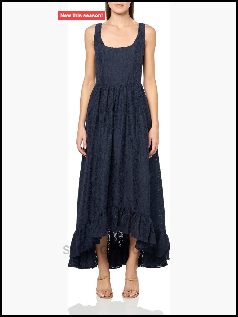 Burnout Organza Special Occasion Dress With Ruffle